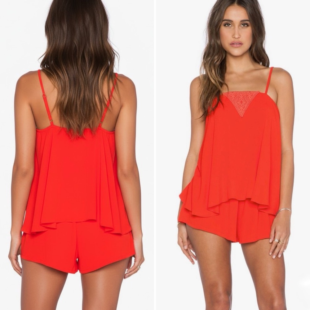 NEW ETERNAL SUNSHINE CREATIONS REVOLVE MARRAKESH POPPY RED ROMPER XS SMALL $163